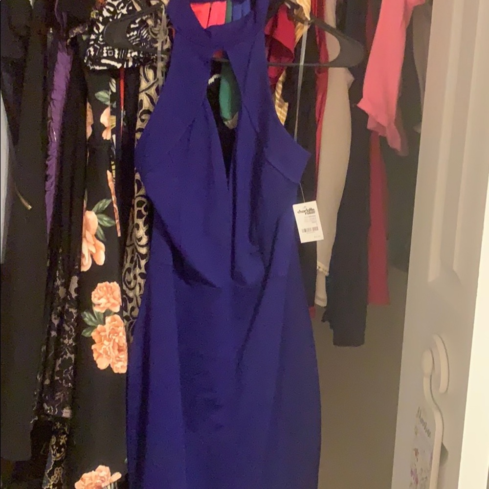 Charlotte Russe Blue Halter Dress NWT